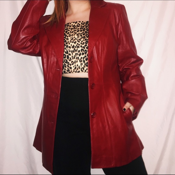 Worthington Jackets & Blazers - RED LEATHER JACKET
